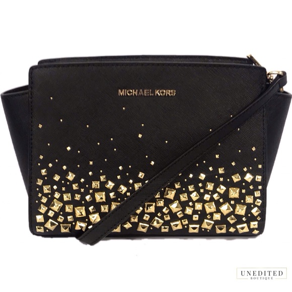 MICHAEL Michael Kors Handbags - NWT - Selma Stud Leather Crossbody Shoulder Bag